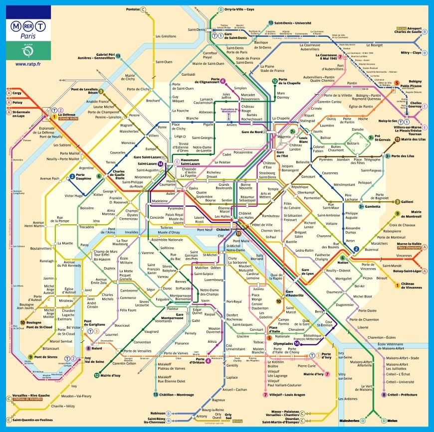 plan métro
